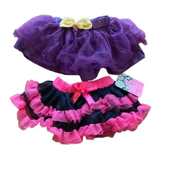 Baby Essentials TUTU Bundle Set of 2 Fluffy Skirts size 3-6 Months - Picture 1 of 9